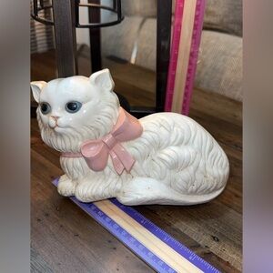 VTG White Home Interior Birwood Cats Kitten Blue Eyes Wall Hanging Decor